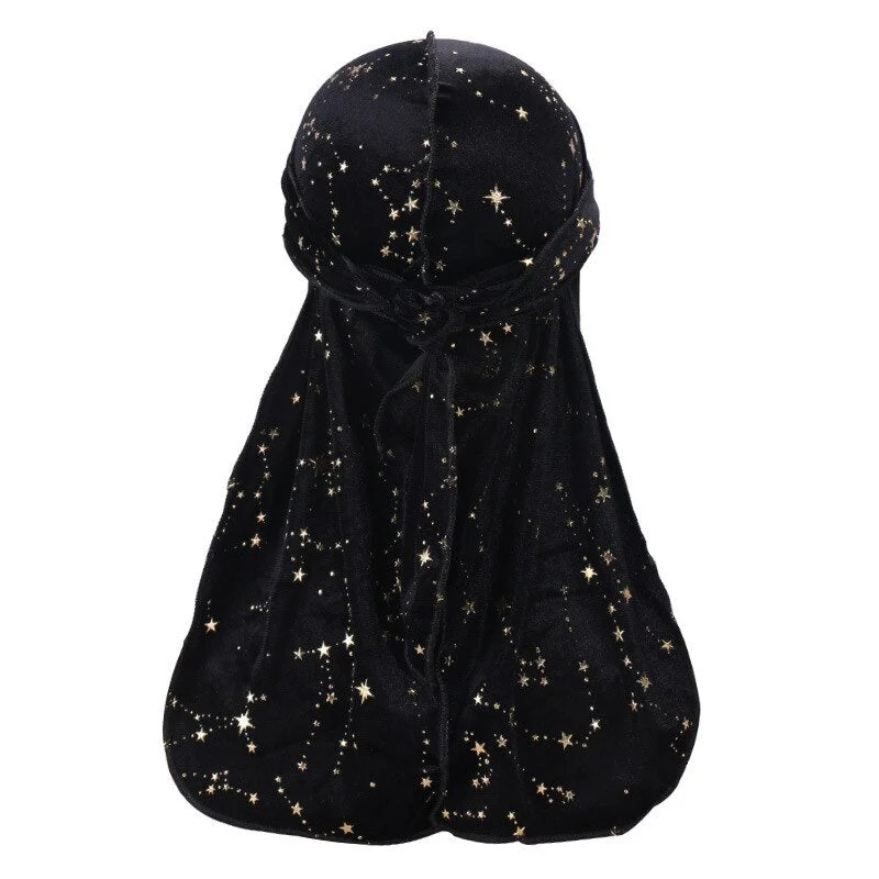 durag veludo preto estrela