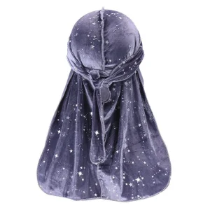 durag veludo cinza estrela