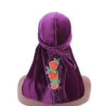 durag veludo flor roxa