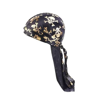 Durag cabeça de morte dourada