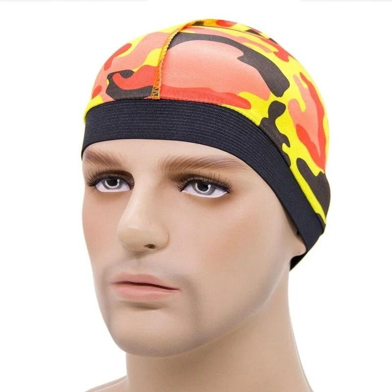boné de onda camuflado laranja
