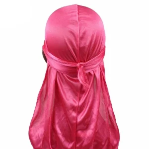 durag de cetim rosa chiclete