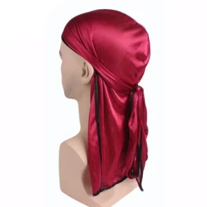 durag vermelho com borda preta