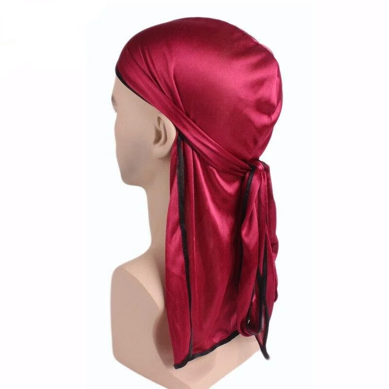 Durag Vermelho com Borda Preta