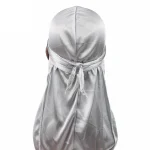 durag de cetim cinza