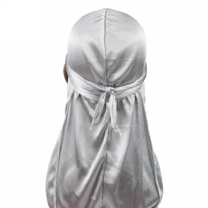 durag de cetim cinza