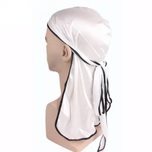 durag branco com borda preta