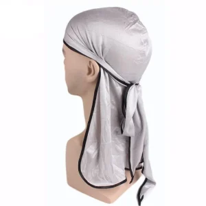 durag cinza com borda preta