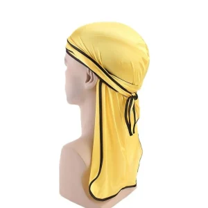 durag amarelo com borda preta