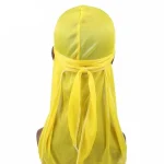 durag de cetim amarelo