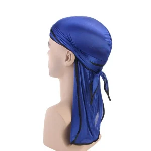 durag azul claro com borda preta