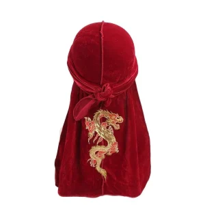 durag veludo vermelho dragão