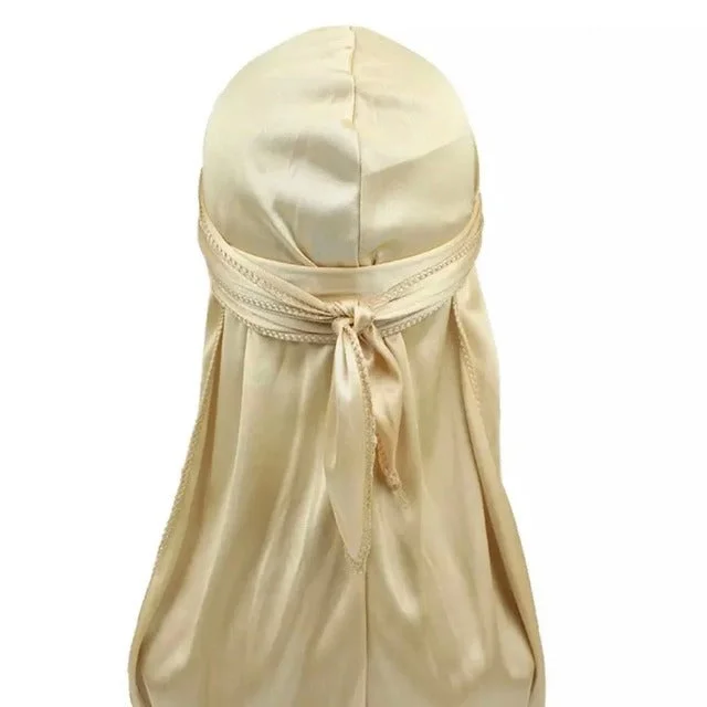 Durag de Cetim Bege