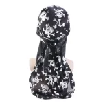 durag cabeça de morte prateado