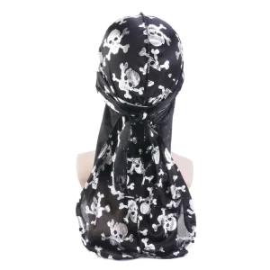 durag cabeça de morte prateado