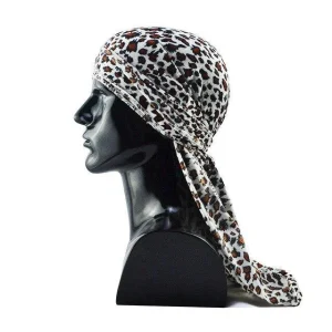durag veludo estampa de leopardo
