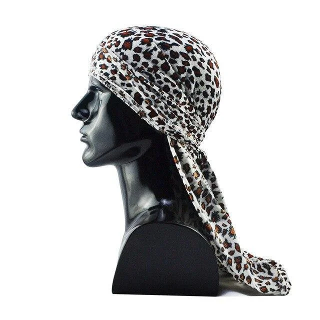Durag Veludo Estampa de Leopardo