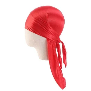 durag homem seda vermelha