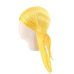 durag masculino seda amarela