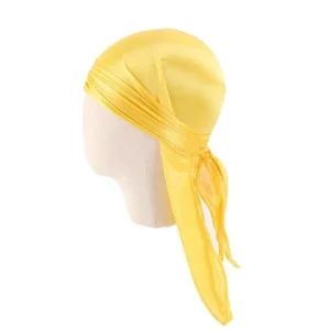 durag masculino seda amarela