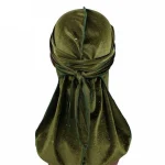 durag de veludo luxuoso verde