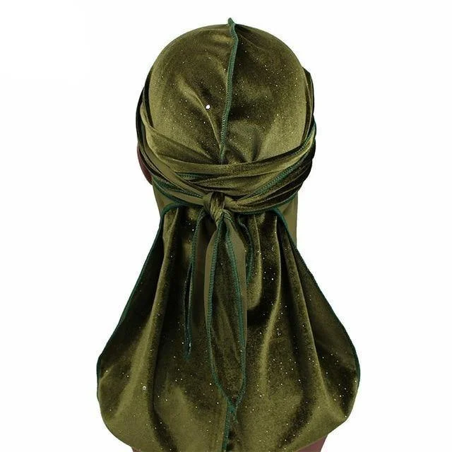 Durag de Veludo Luxuoso Verde