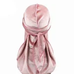durag de veludo luxuoso rosa
