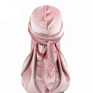 durag de veludo luxuoso rosa