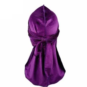 durag de veludo luxuoso roxo