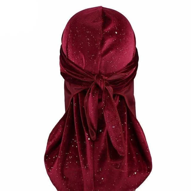 Durag de Veludo Luxuoso Marrom