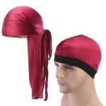 durag masculino vermelho + touca de ondas