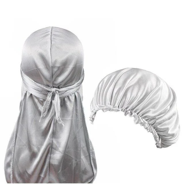 Durag Feminino Touca Cinza