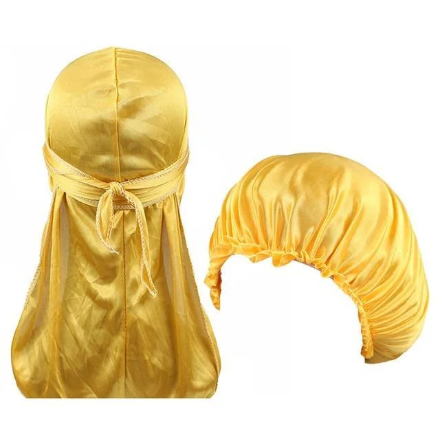 Durag Feminino Touca Amarela