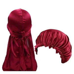 durag feminino touca vermelho bordô
