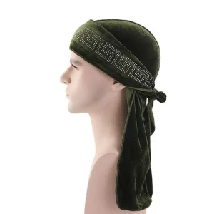 durag veludo strass verde