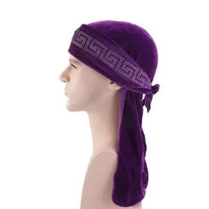 durag veludo strass roxo