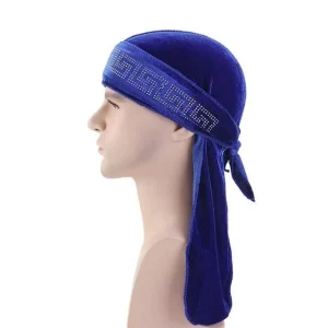 durag veludo strass azul