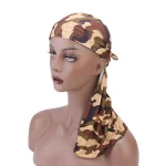 durag feminino camuflagem marrom