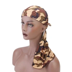 durag feminino camuflagem marrom