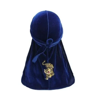 durag veludo azul tigre