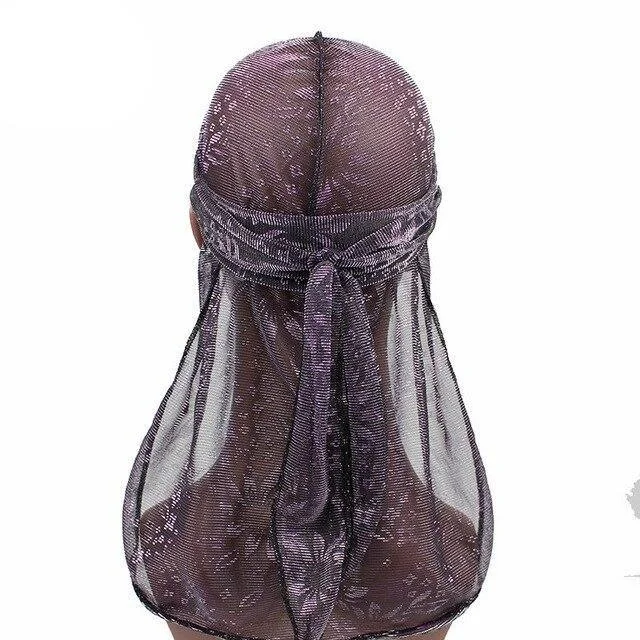 durag feminino transparente roxo