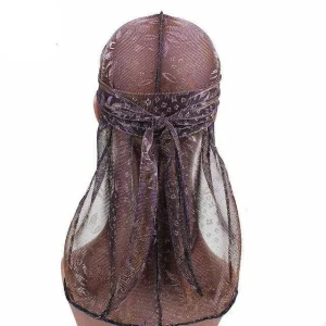 durag feminino transparente dourado