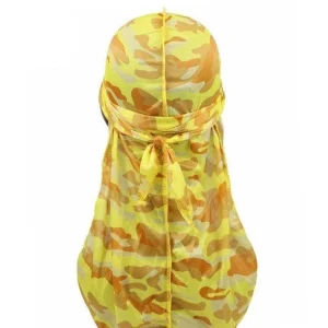 durag masculino camuflagem amarela