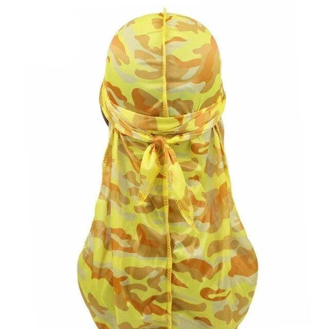 durag masculino camuflagem amarela