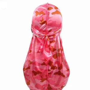 durag feminino camuflagem rosa