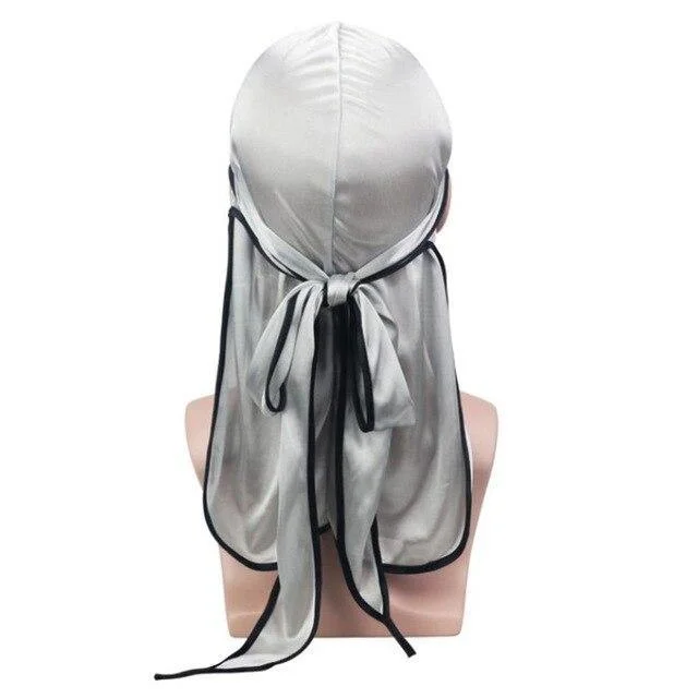 durag masculino cinza e preto