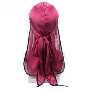 durag feminino rosa acabamento preto