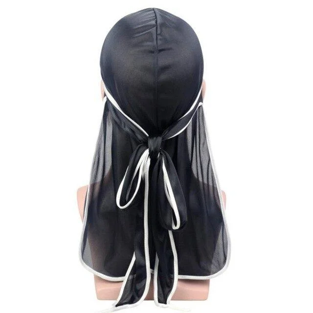 durag masculino com borda branca