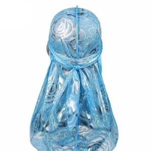 durag feminino flor dourada