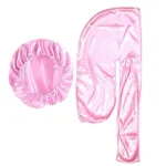durag feminino cetim touca rosa